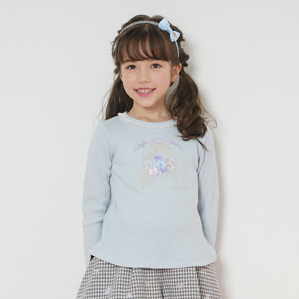 メゾピアノ(mezzo piano)レーシー馬車 長袖Tシャツのサムネイル