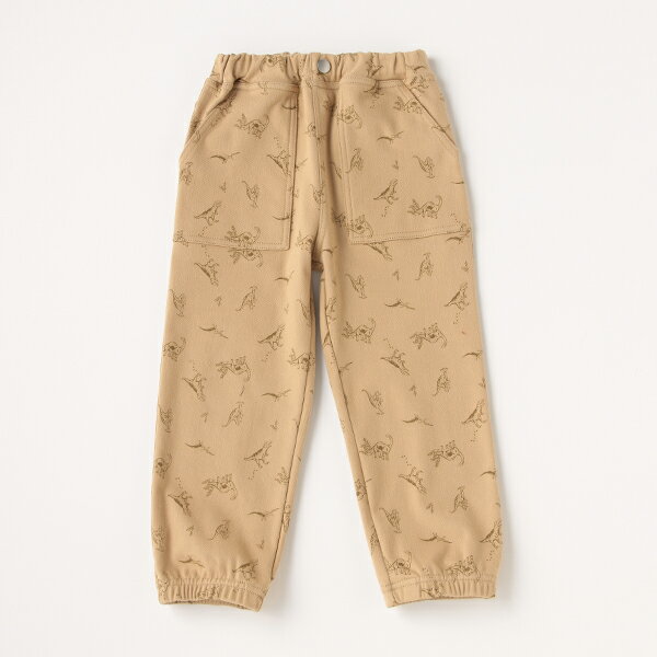 プティマイン(petit main)裏起毛恐竜総柄ワークパンツのサムネイル