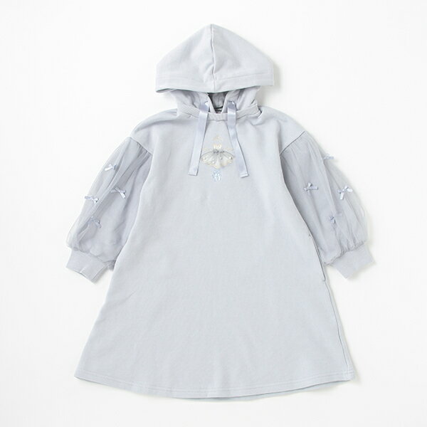 メゾピアノ(mezzo piano)バレリーナ袖チュールパーカワンピースのサムネイル