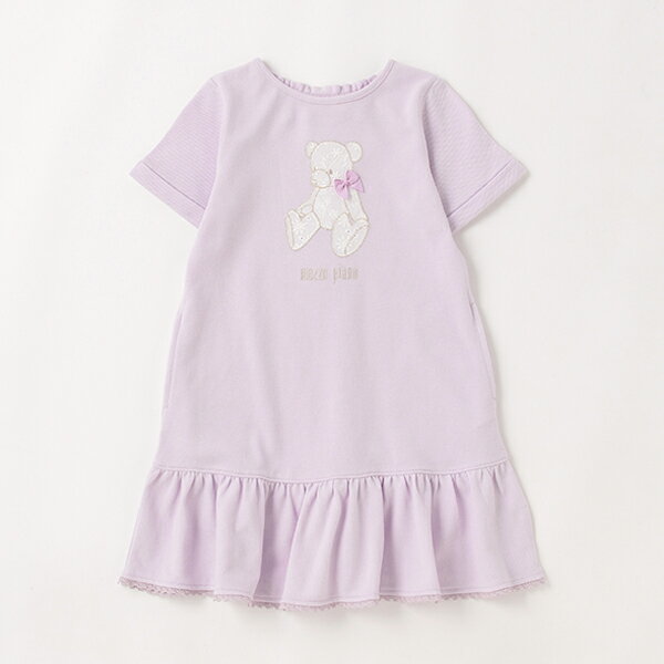 メゾピアノ(mezzo piano)【リピート】【直営店で取り扱い無し】クマ裾フリルワンピースのサムネイル