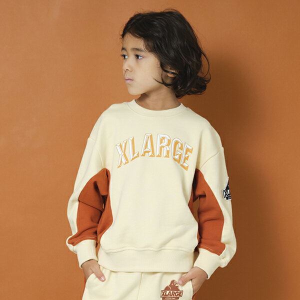 エクストララージ　キッズ(XLARGE KIDS)サイド切替ロゴトレーナーのサムネイル
