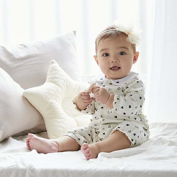 プティマイン(petit main)ハート柄カバーオールのサムネイル