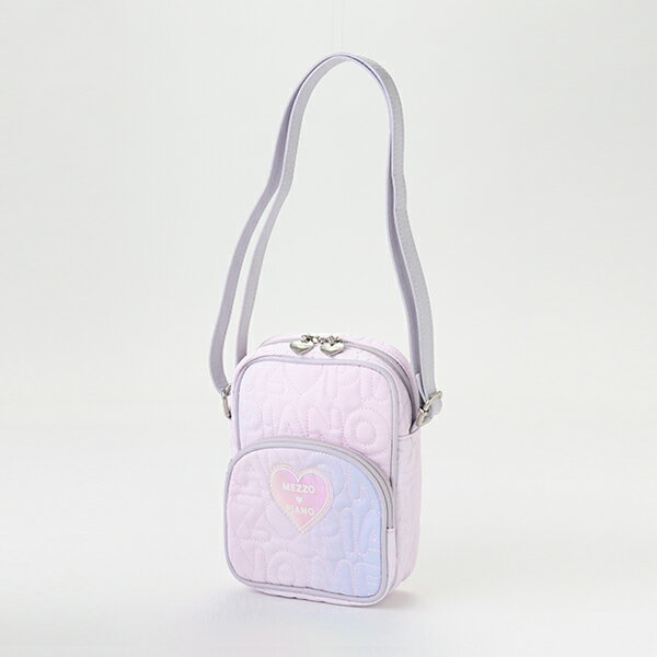 【30%OFF】【SALE】【O_30】【outlet】メゾピアノ(mezzo piano)ロゴ刺しゅうグラデーション ナイロンショルダーバッグ