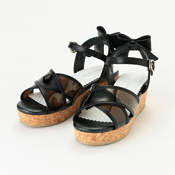 メゾピアノジュニア(mezzo piano junior)リボンつきクロスサンダルのサムネイル