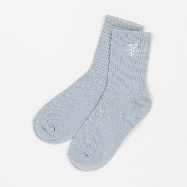 ラブトキシック(Lovetoxic)刺しゅうリブクルーソックスのサムネイル