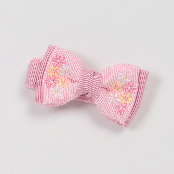 メゾピアノ(mezzo piano)花リボン　ヘアクリップ【日本製】のサムネイル