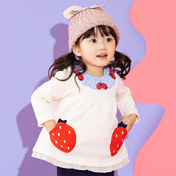 ベイビーチアー(baby cheer)いちごポケットプルオーバーのサムネイル