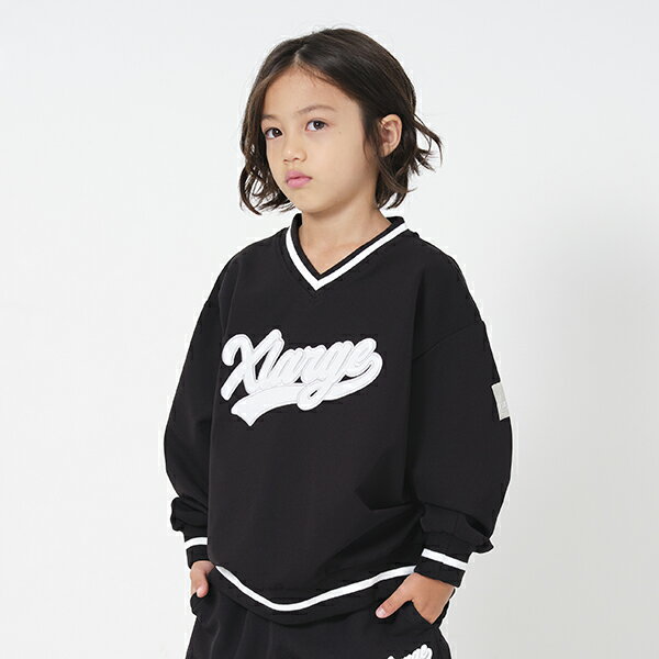 エクストララージ　キッズ(XLARGE KIDS)4WAYストレッチロゴブルオーバー