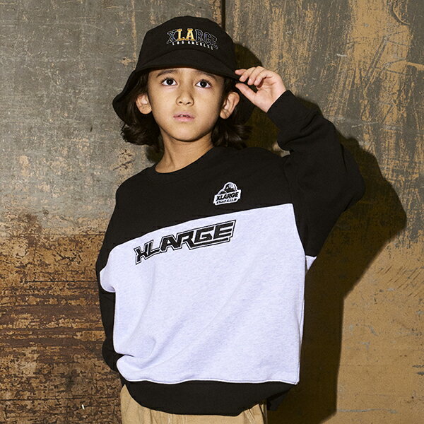 エクストララージ　キッズ(XLARGE KIDS)切替ロゴトレーナーのサムネイル
