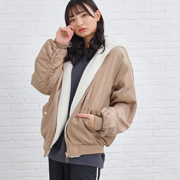 ピンクラテ(PINK-latte)【リバーシブル】ガーリーエコファーブルゾンのサムネイル