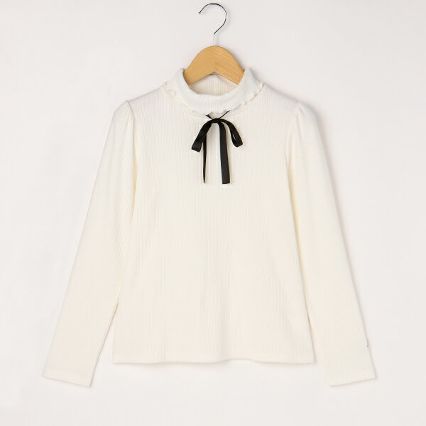 メゾピアノジュニア(mezzo piano junior)プチハイネック長袖Tシャツのサムネイル