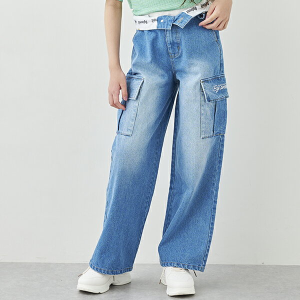 バイ ラビット(by LOVEiT)ベルト裏見せデニムカーゴパンツのサムネイル