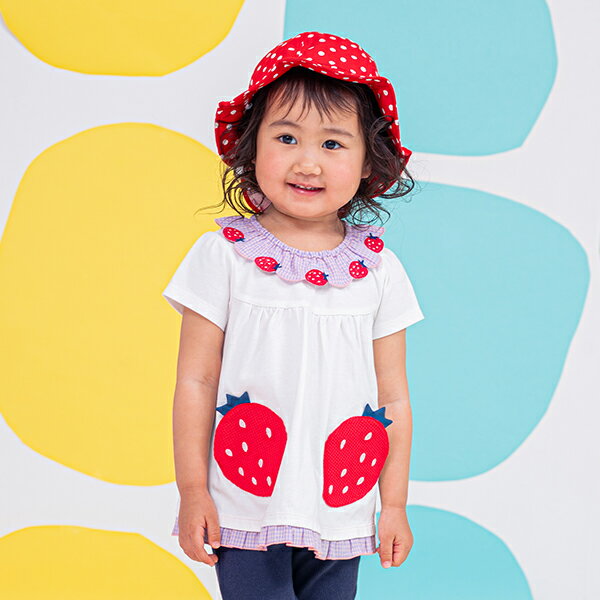 ベイビーチアー(baby cheer)いちごポケットTシャツのサムネイル