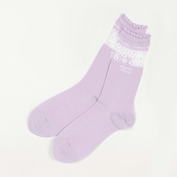 メゾピアノジュニア(mezzo piano junior)フラワーシアーソックスのサムネイル