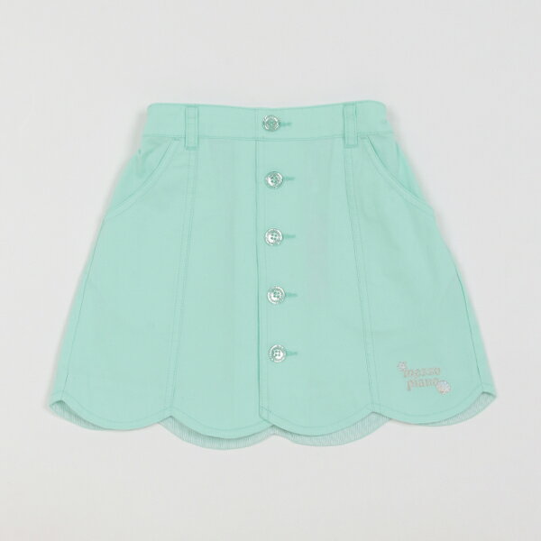 メゾピアノ(mezzo piano)【人気商品再入荷】【直営店で取り扱い無し】シェルポケット　裾スカラップスカートのサムネイル