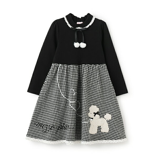 メゾピアノ(mezzo piano)プードル千鳥　ドッキングワンピースのサムネイル
