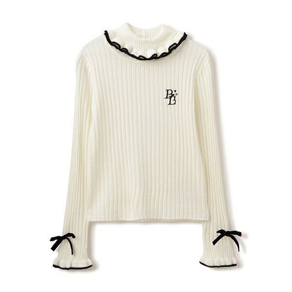 バイ ラビット(by LOVEiT)メロウフリルリブニット