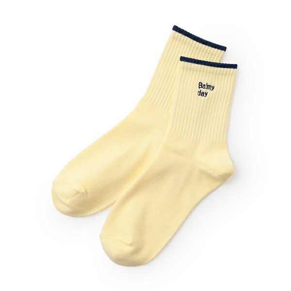 ラブトキシック(Lovetoxic)刺しゅうリブクルーソックスのサムネイル