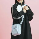 ピンクラテ(PINK-latte)持ち手クシュクシュリボン付きショルダー