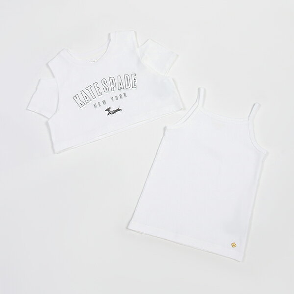 ケイト・スペード ニューヨーク(kate spade new york)【人気商品再入荷】【直営店で取り扱い無し】トドラー ジャンピングドッグTシャツ&キャミソールセットのサムネイル