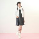 メゾピアノジュニア(mezzo piano junior)【接触冷感】サイドスリットレースアップジャンスカセット