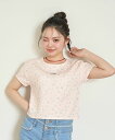 ミジェ(Mi-je)小花柄ワッフル半袖Tシャツ【韓国ファッション】