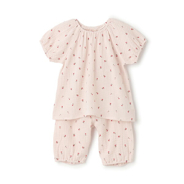 プティマイン(petit main)【リンク】パフスリーブWガーゼパジャマ(キッズ)