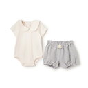 プティマイン(petit main)衿つきロンパース+パンツセット