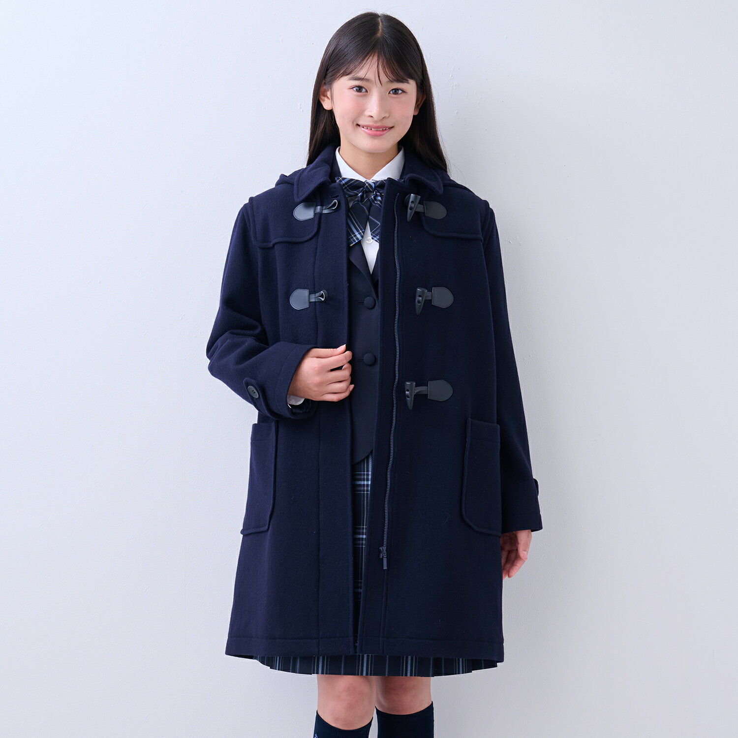 ポンポネットジュニア(pom ponette junior)【卒服】【軽量キルティング裏地】 ダッフルコート
