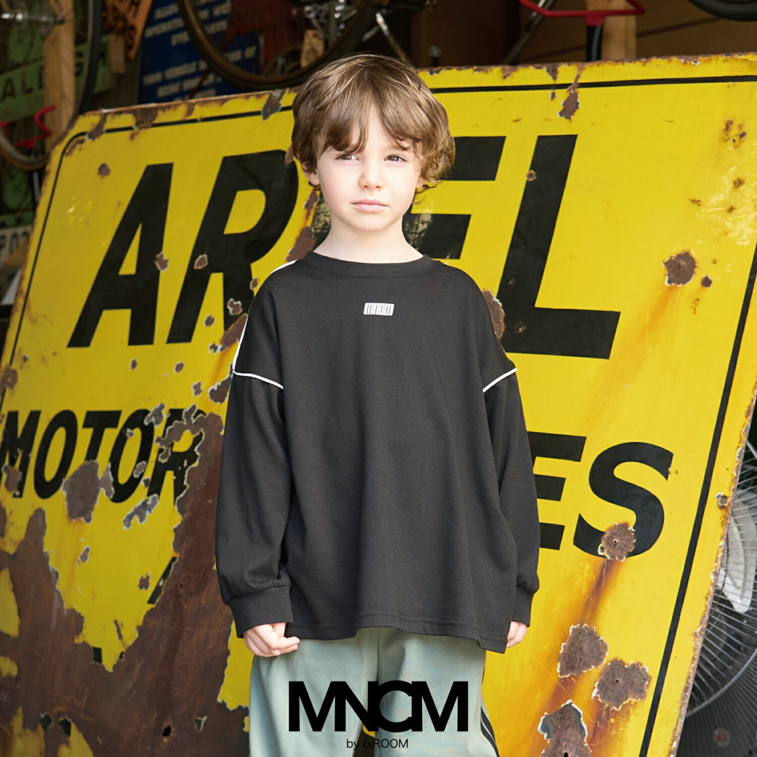 ビールーム(b-ROOM)【MNCM】【カイテキ天竺】パイピングビッグTシャツのサムネイル