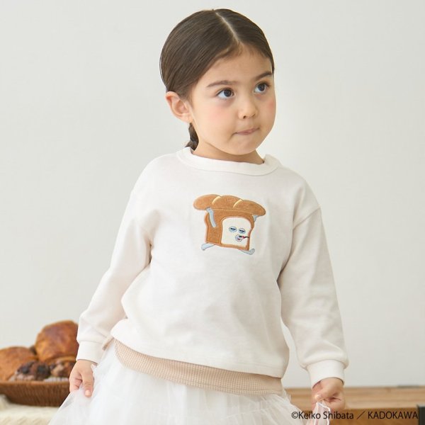 プティマイン(petit main)【パンどろぼう】アップリケ長袖Tシャツのサムネイル