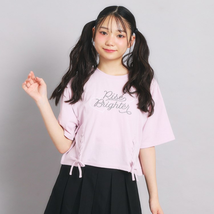 ピンクラテ(PINK-latte)レースアップTシャツのサムネイル