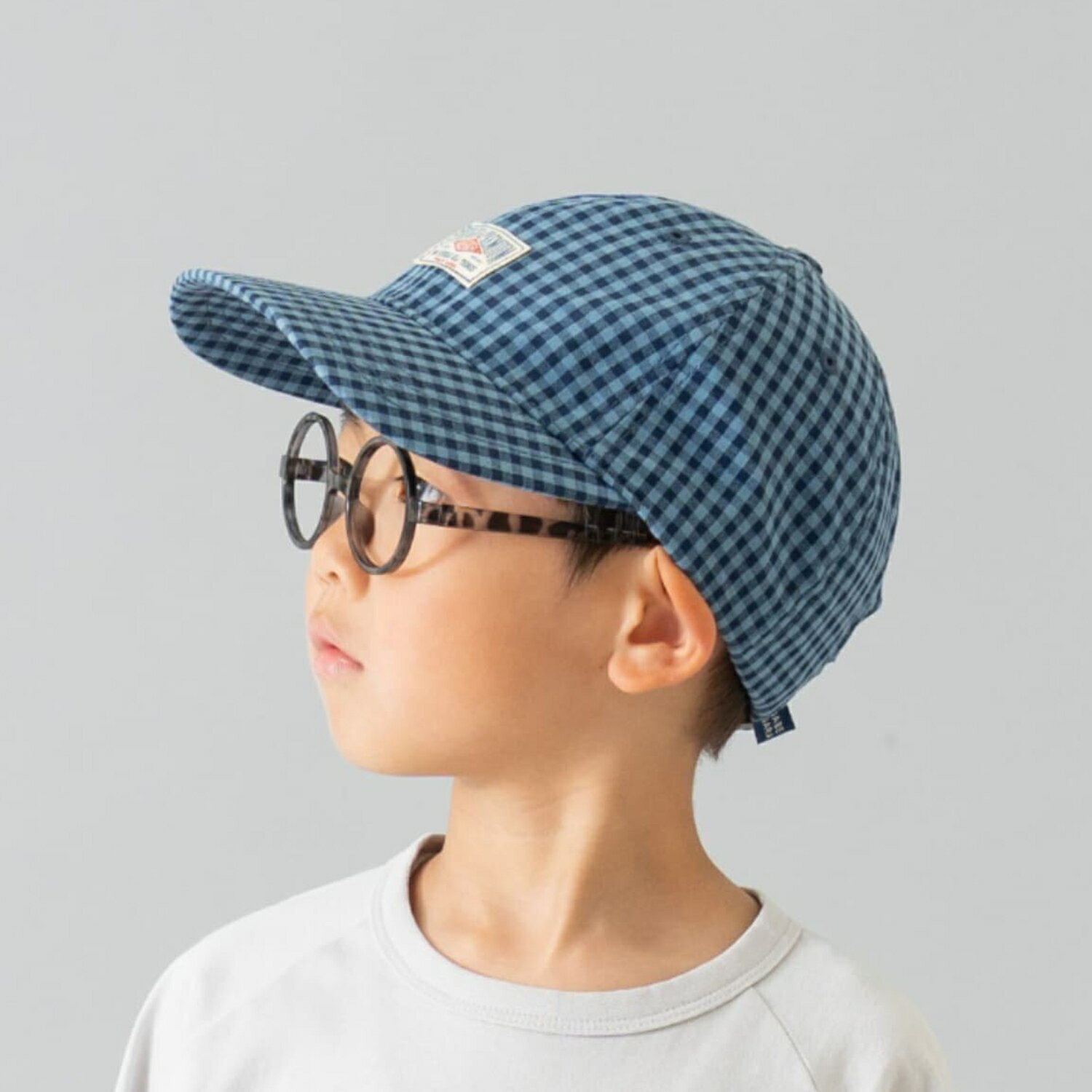 アンドディープティマイン(and D.petitmain)カラーギンガムキャップ