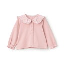 メゾピアノ(mezzo piano)ピアノ刺しゅう衿 長袖Tシャツ