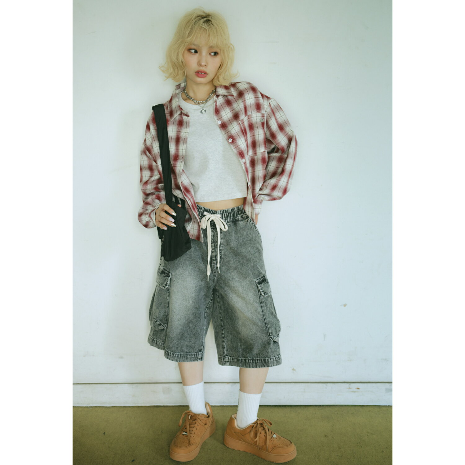 ラブトキシック(Lovetoxic)【LTXC】ハーフデニムカーゴパンツのサムネイル