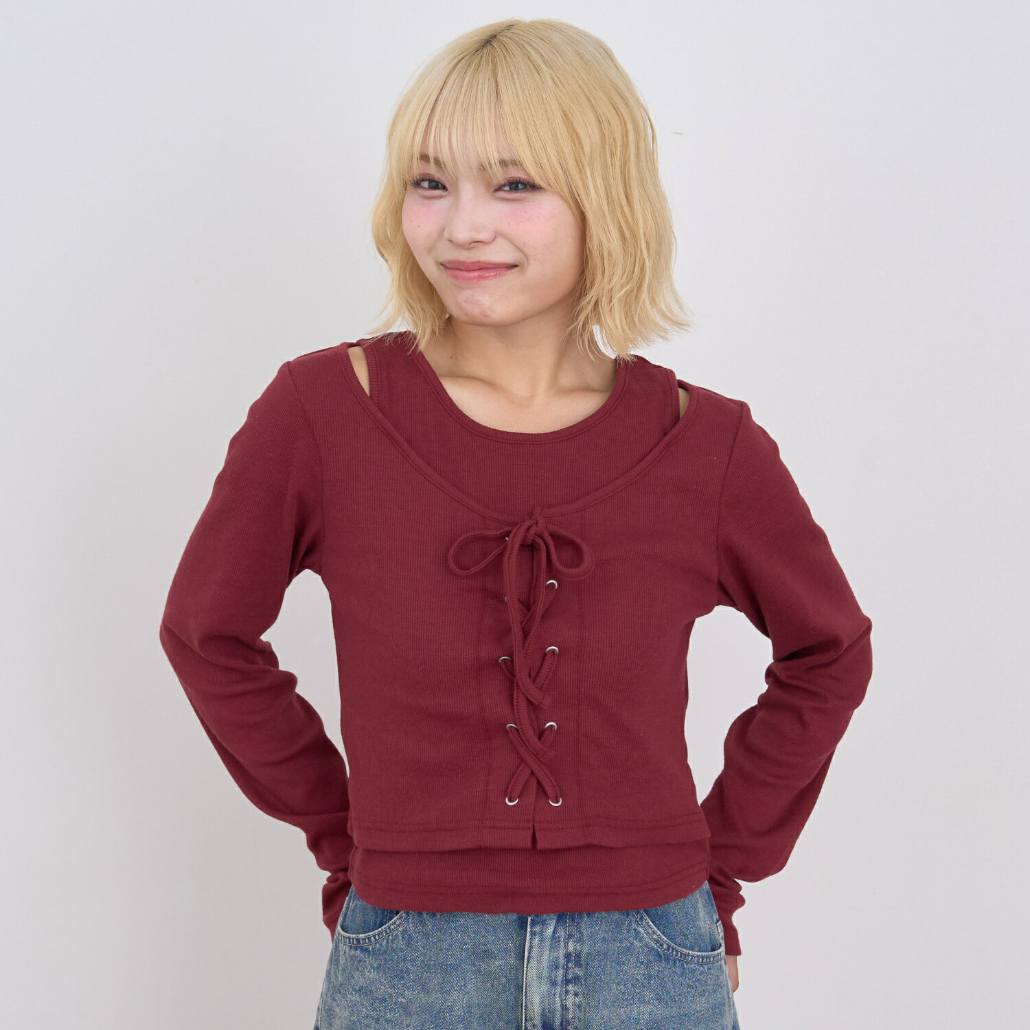 ラブトキシック(Lovetoxic)レースアップ長袖TシャツSETのサムネイル