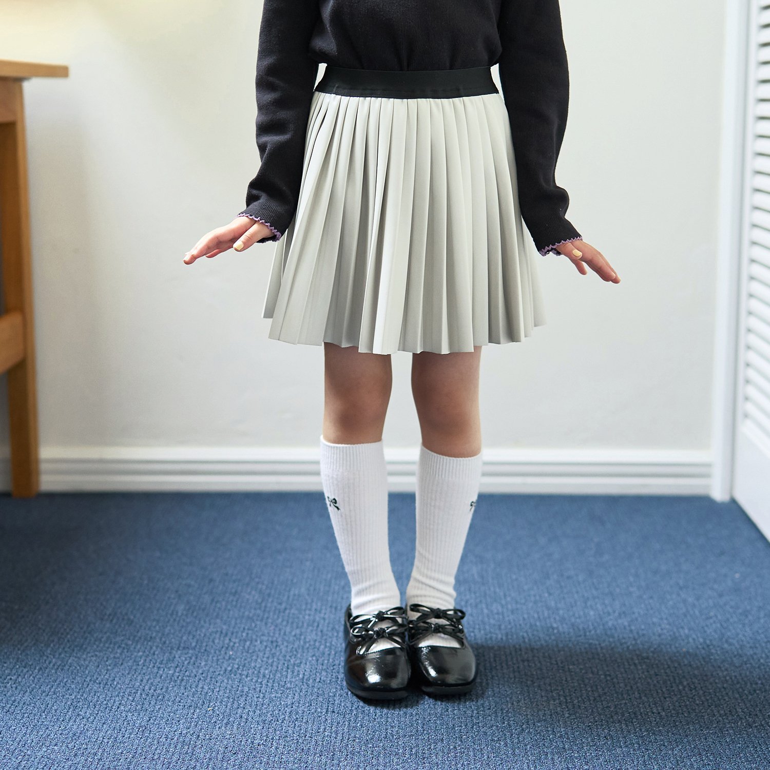 リセマイン(Lycee mine)【やわらか合皮】プリーツスカート(インパン付き)のサムネイル