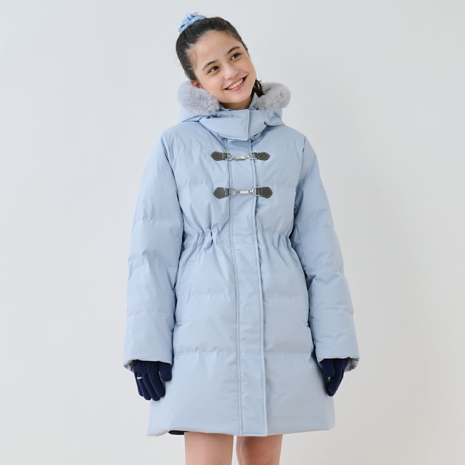 ポンポネットジュニア(pom ponette junior)【130cmあり】【はっ水・家庭洗濯可】Aラインダウンコート