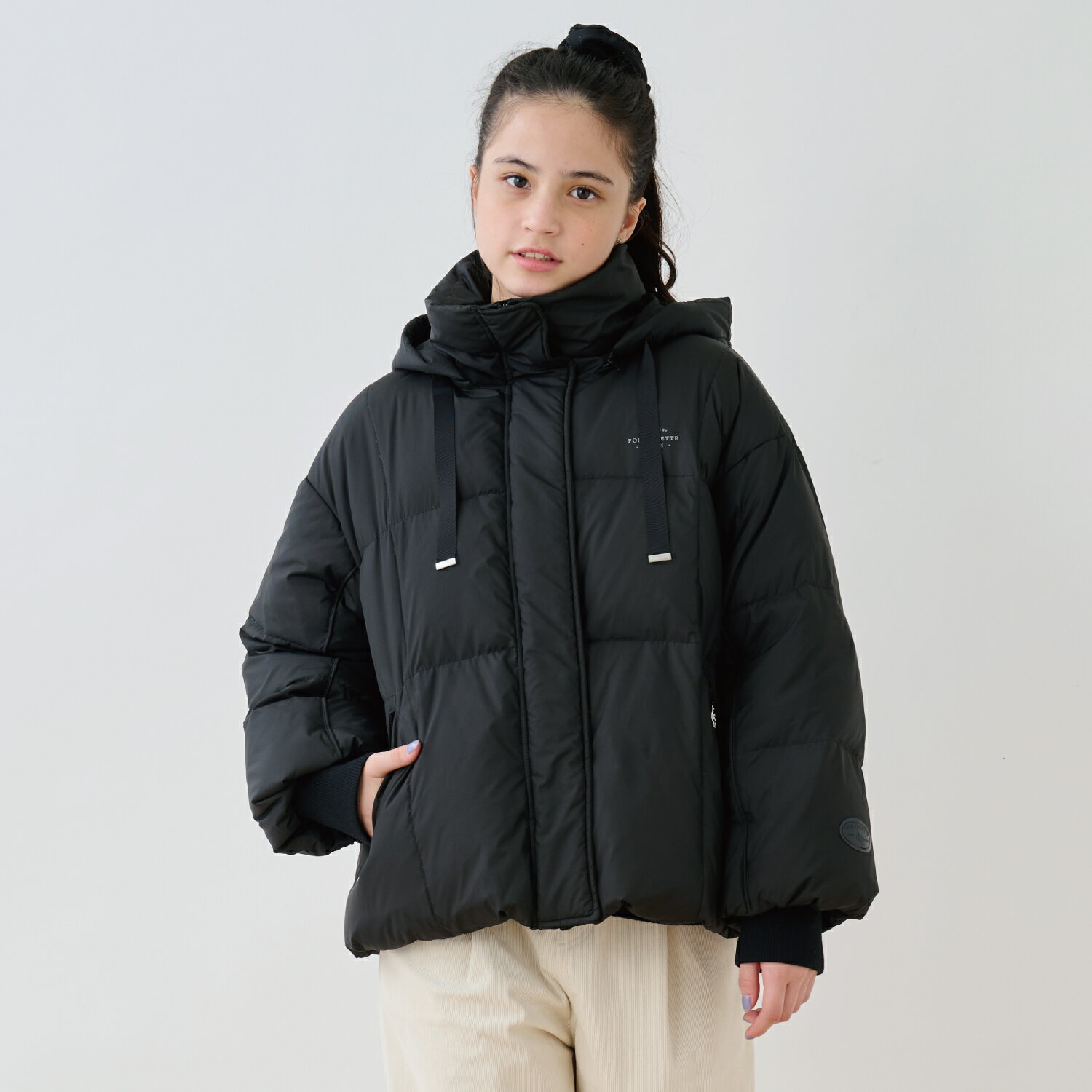 ポンポネットジュニア(pom ponette junior)【はっ水・家庭洗濯可】ダウンブルゾン