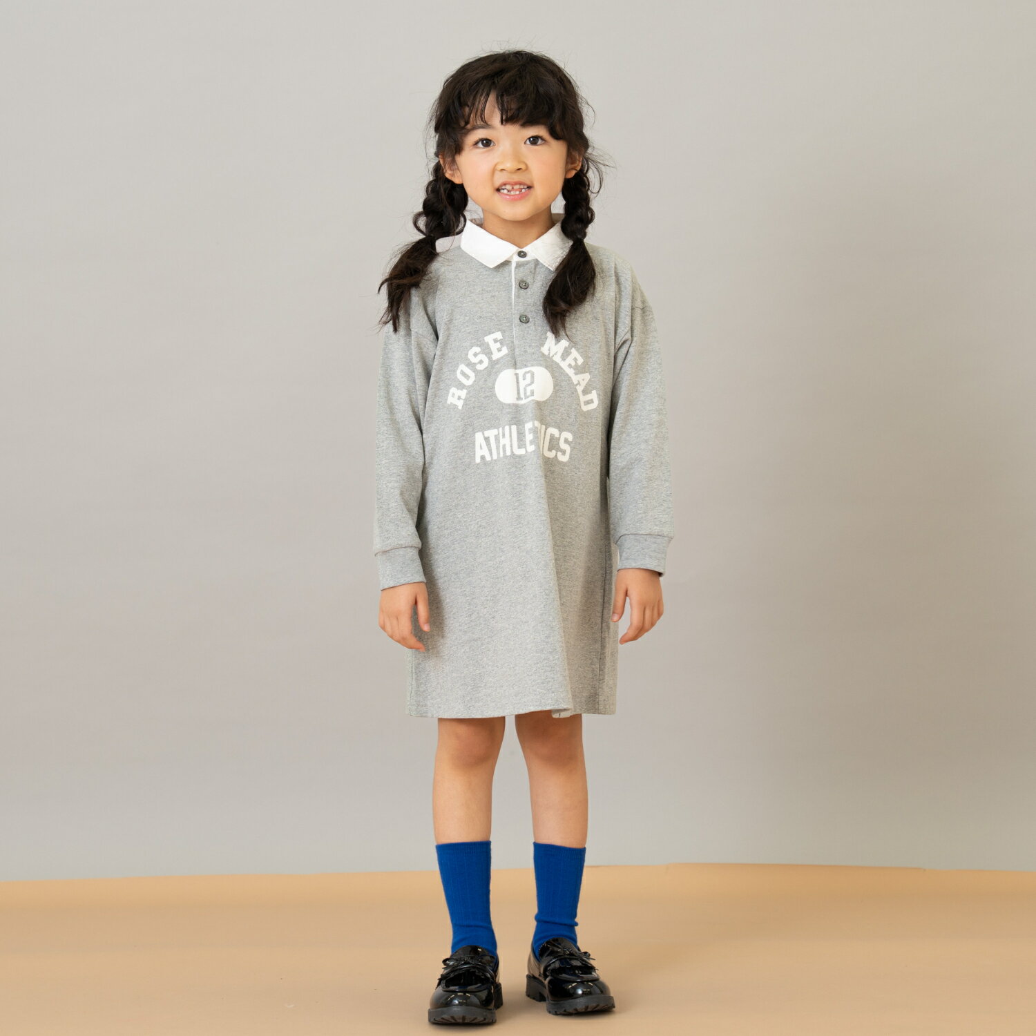 アンドディープティマイン(and D.petitmain)【男女リンク】カレッジプリントラガーワンピ