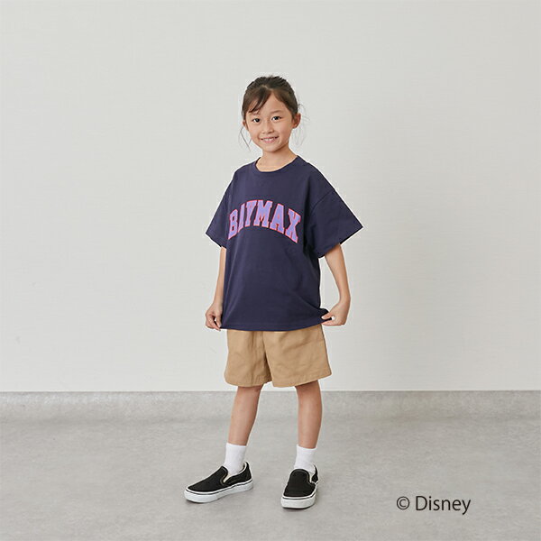 グラソス(GLAZOS)【SKIT0LY】【DISNEY】BAYMAX_カレッジロゴ半袖Tシャツ