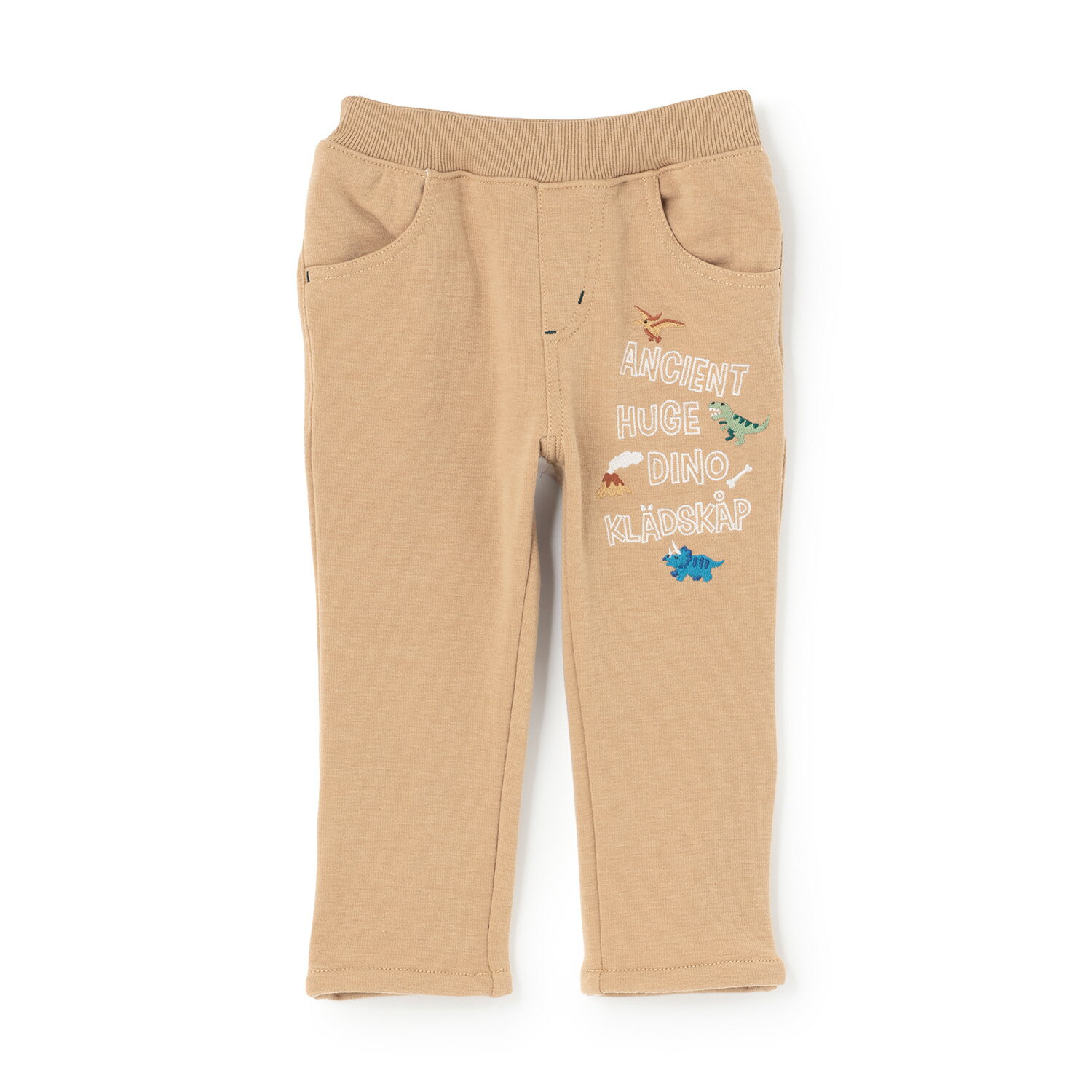 楽天NARUMIYA ONLINE（ナルミヤ）クレードスコープ（kladskap）【人気商品再入荷】【直営店で取り扱い無し】恐竜刺しゅうロング丈ストレートパンツ