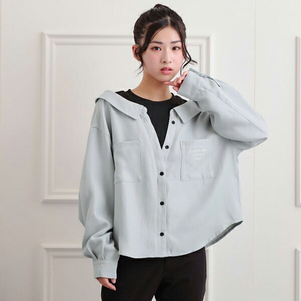 ピンクラテ(PINK-latte)シャツドッキング長袖プルオーバーのサムネイル