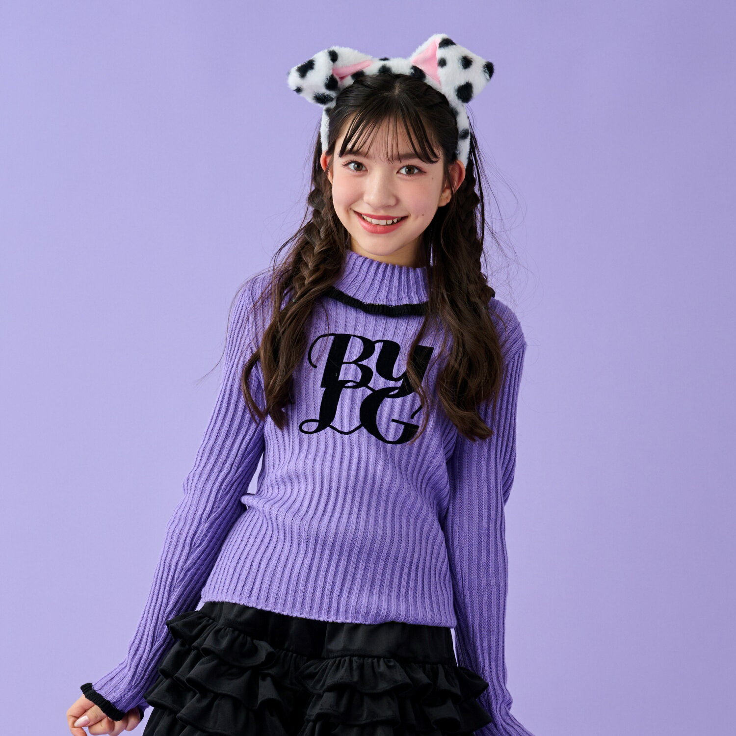 バイ ラビット(by LOVEiT)ロゴ刺しゅうテレコニットのサムネイル