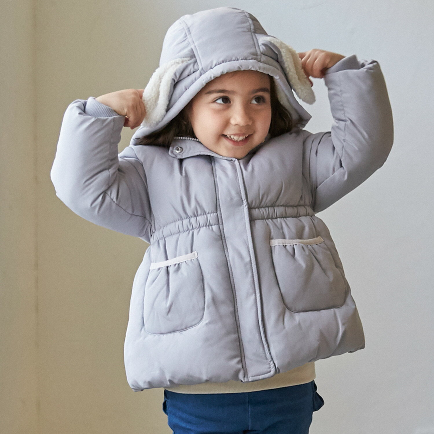 プティマイン(petit main)もこもこウサギ中綿ジャケットのサムネイル