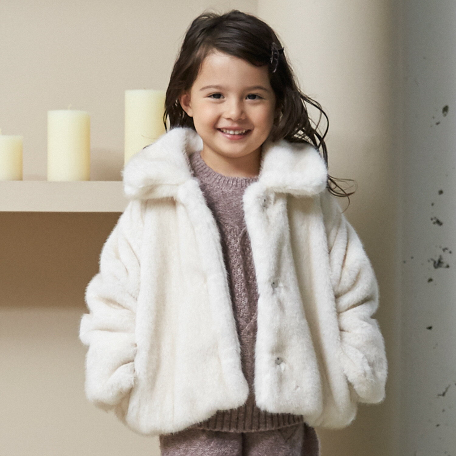 プティマイン(petit main)【リンク】フェイクファージャケットのサムネイル