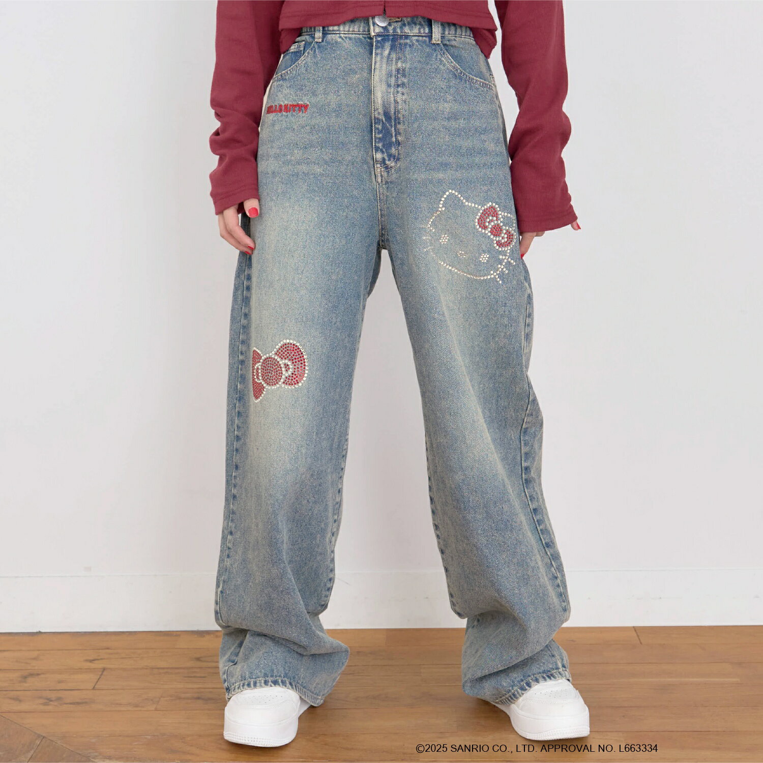 ラブトキシック(Lovetoxic)【サンリオキャラクターズ】デニムワイドパンツのサムネイル