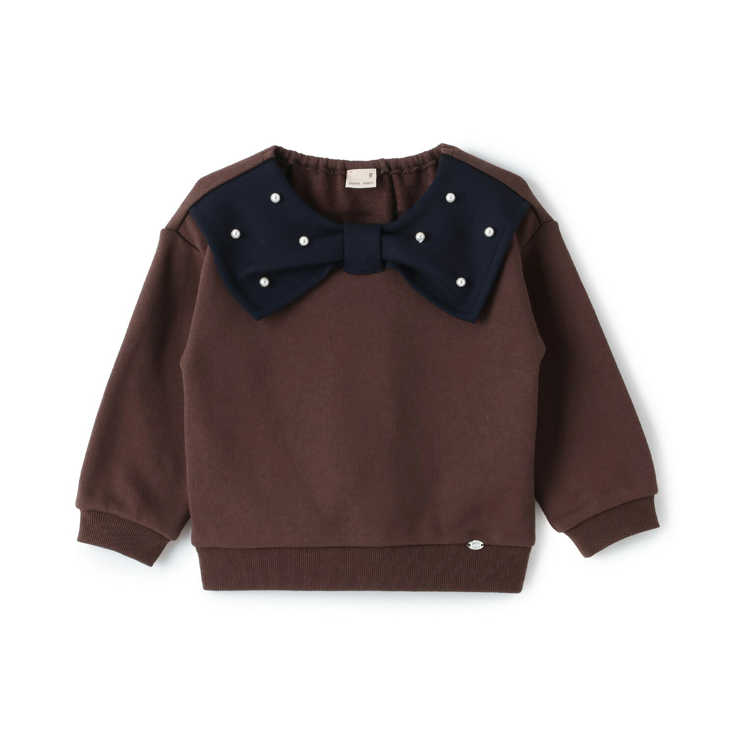 プティマイン(petit main)【裏起毛/リンク】リボン衿トレーナーのサムネイル