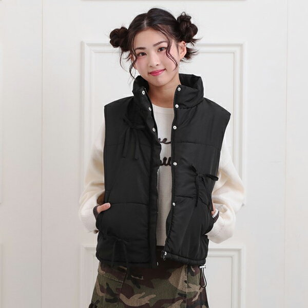 ピンクラテ(PINK-latte)中綿リボンベスト