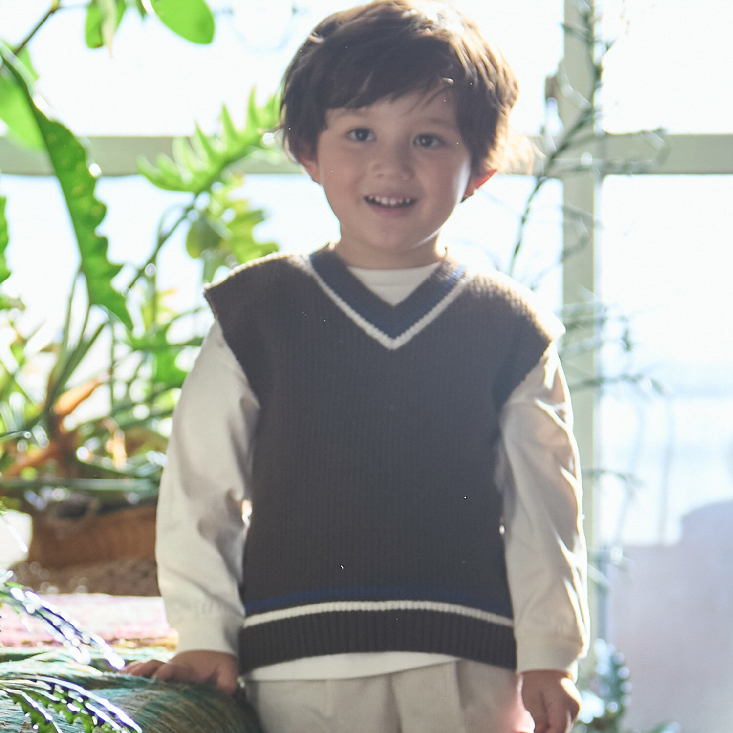 プティマイン(petit main)【ウォッシャブル】ニットベストセットのサムネイル